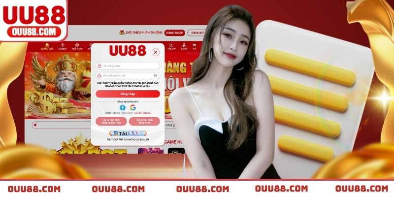 Bắt đầu mở trang đăng nhập UU88 mới nhất